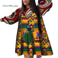 african dresses for women robe africaine bazin riche dress african wax print cotton knee length a line ankara dress wy6846