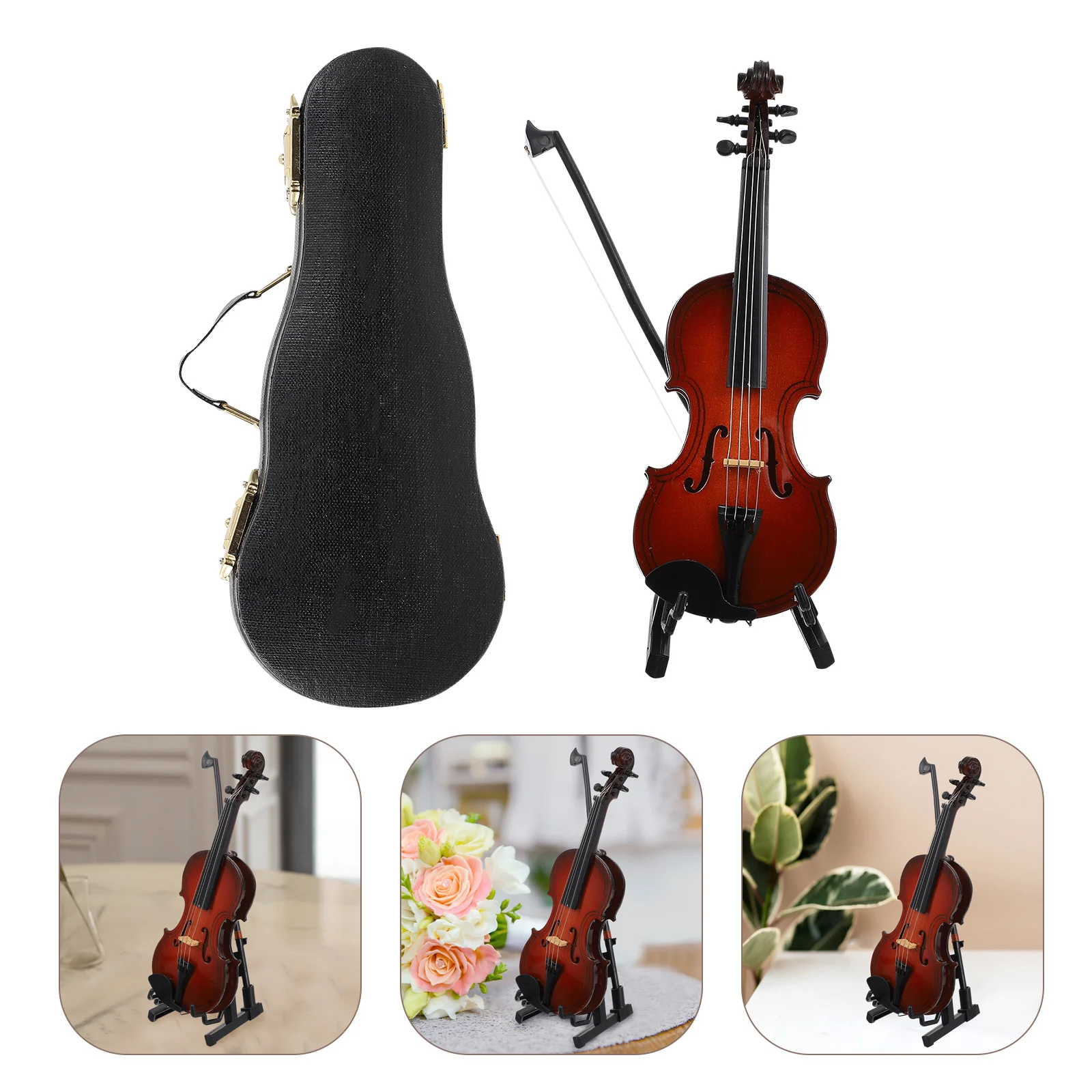 

Model Violin House Furniture Miniature Guitar Toys Basswood Delicate Ornament