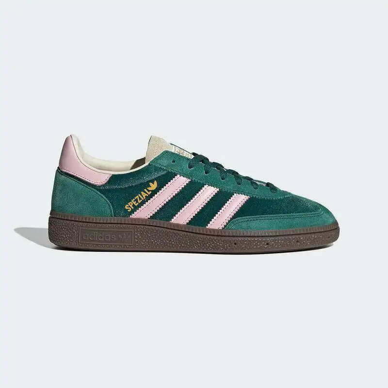 Кроссовки Adidas JI2648 женские ретро повседневные, зеленые, розовые, белые, с тремя полосками, из вельвета и замши, легкие, на резиновой подошве, для повседневной носки (art.: 3920dbcfdc772) - 3920dbcfdc772