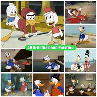 diy 5d ab diamond painting disney cartoon donald duck and three nephews cross stitch kits embroidery resin home decoration ll106