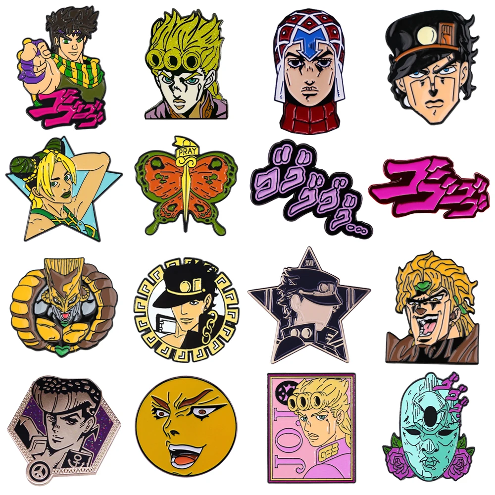

Japanese JoJo's Bizarre Adventure Anime Enamel Pin Lapel Pin for Backpack Briefcase Badges Brooch for Clothes Accessories Gift
