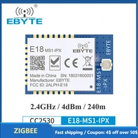 ebyte 2 4ghz cc2530 zigbee wireless smart home automation module e18 ms1 ipx zigbee mesh network receiver module ipx antenna