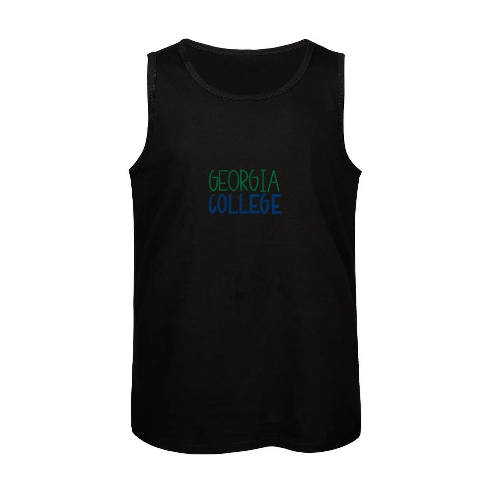 Фото Майка с графическим принтом Georgia College, без рукавов, с геометрическим узором №4