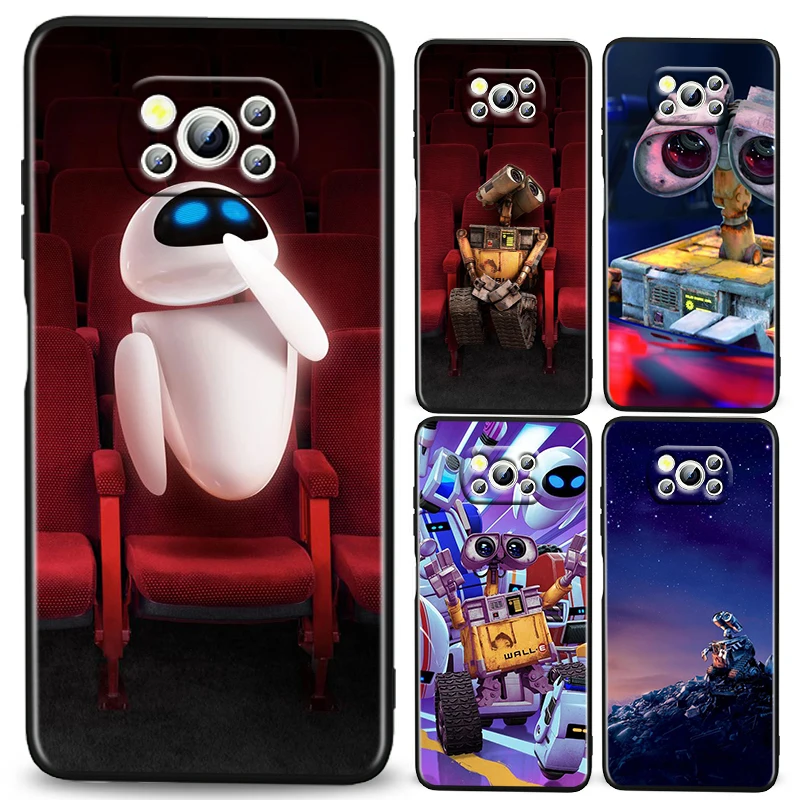 

Disney WALL·E For Xiaomi Civi Mi Poco X3 NFC F3 GT M4 M3 M2 X2 F2 Pro C3 F1 Silicone Black Soft Phone Case