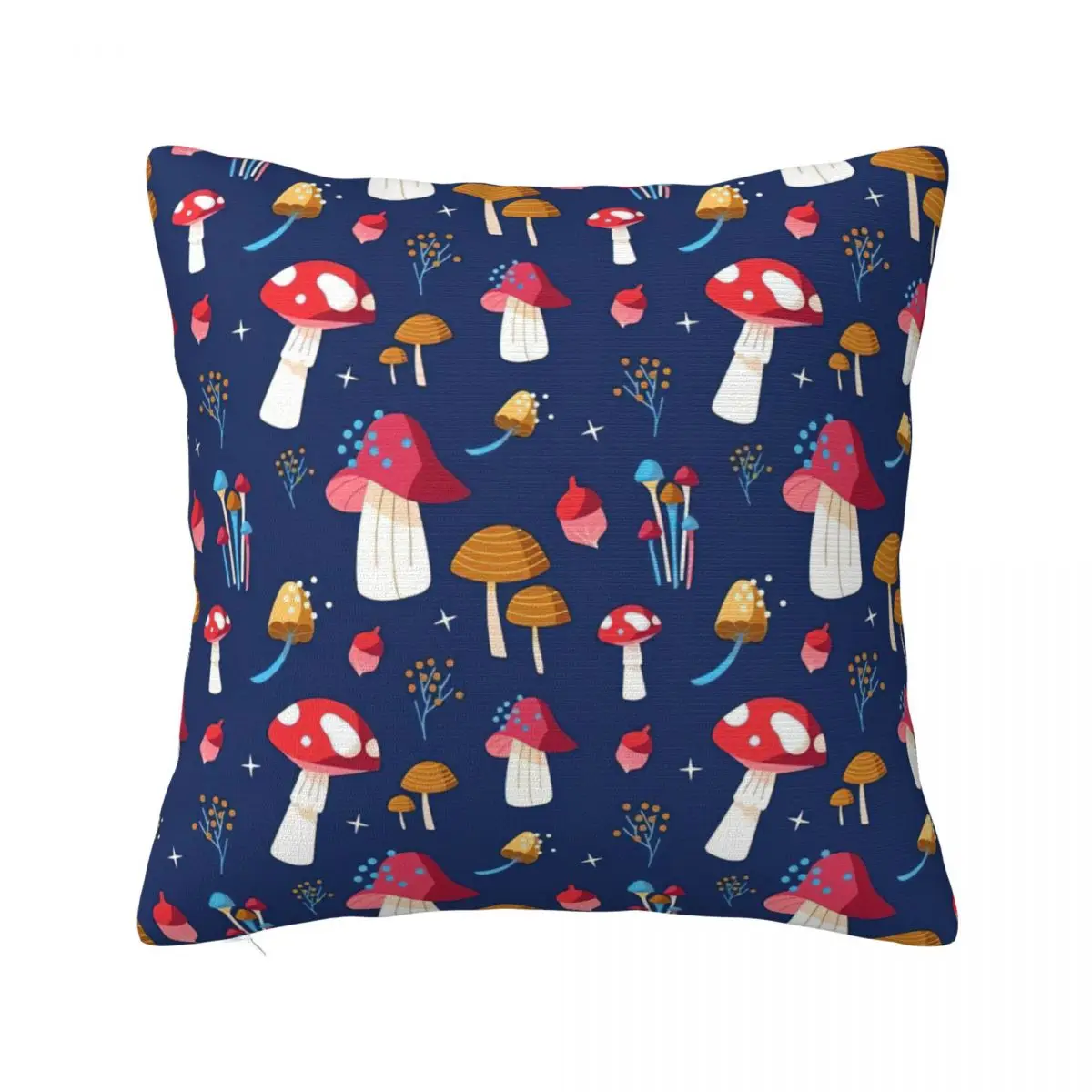 Colorful Mushroom Square Pillow Cases Cute Cushion Covers Novelty Zipper Decorative Throw Pillow Case Cover for Home 45*45cm