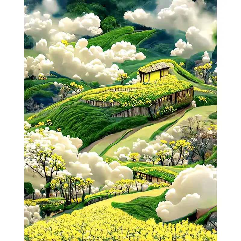 

GATYZTORY Oil Paint By Numbers Diy Crafts Beautiful Scenery Acrylic Paints Pictures On Number Wall Decors Unique Gift Art Suppli