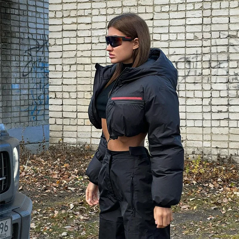 Winter Coat Women Puffer Jacket Designer Quilted Bubble Coat Fashion Long Sleeve Warm Casual Slim Hooded Cotton Ladies Overcoat