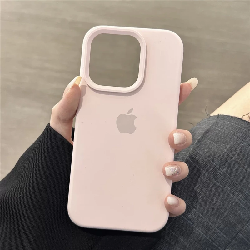 Оригинальный мягкий чехол из жидкого силикона Apple для iPhone 16 Pro Max 15 13 12 11 14 Plus