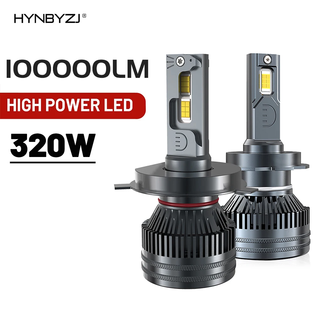 

HYNBYZJ 320 Вт Мощные Светодиодные Лампы Для Автомобильных Фар H7 H4 H11 H1 H8 H9 HB4 HB3 9005 9006 9012 Turbo Lamp 6000K Бел...