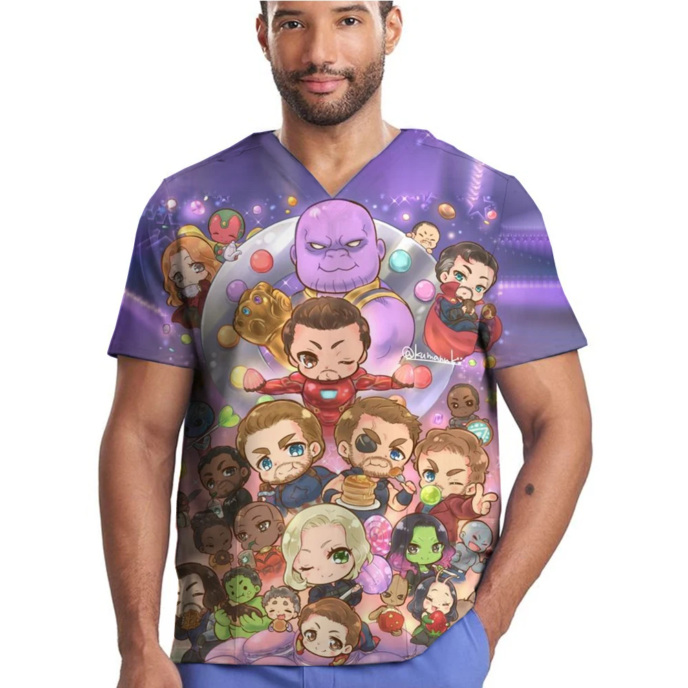 Новая Униформа Marvel Человек-паук с принтом скрабы топы для салона красоты