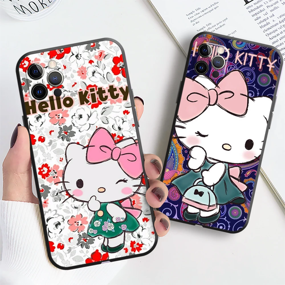 

Kitty White Cute CASE For IPhone 11 12 7 8P X XR XS XS MAX 11 12pro 13 pro max 13 promax 2022 Cartoon Cute Soft Shell Phone Case