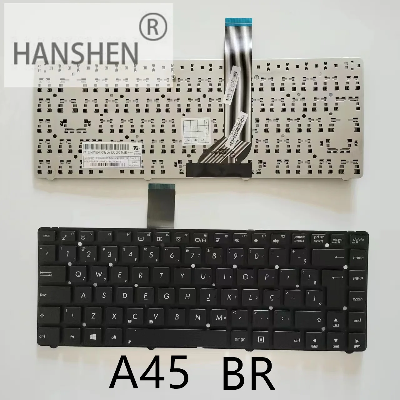 

HANSHEN Бразилия клавиатура для ноутбука Asus A45 R400V R400 A45VD A45VM A85V A45V K45 K45VD сменная раскладка для ноутбука