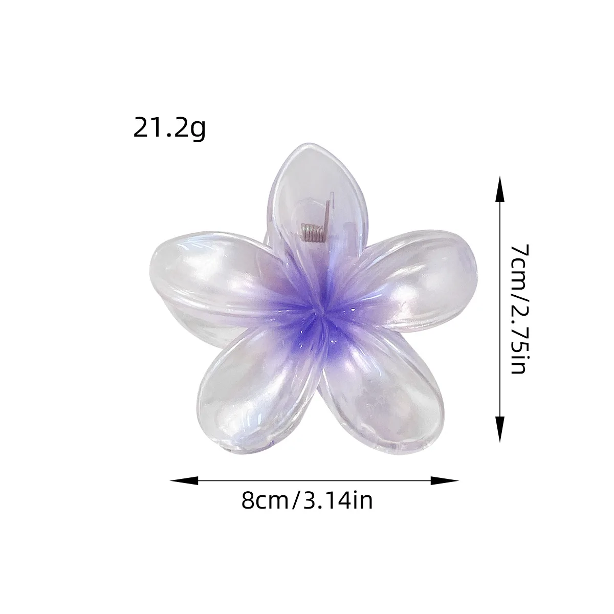 Коготь Для Волос С Гальваническим Покрытием Женская Элегантная Полупрозрачная