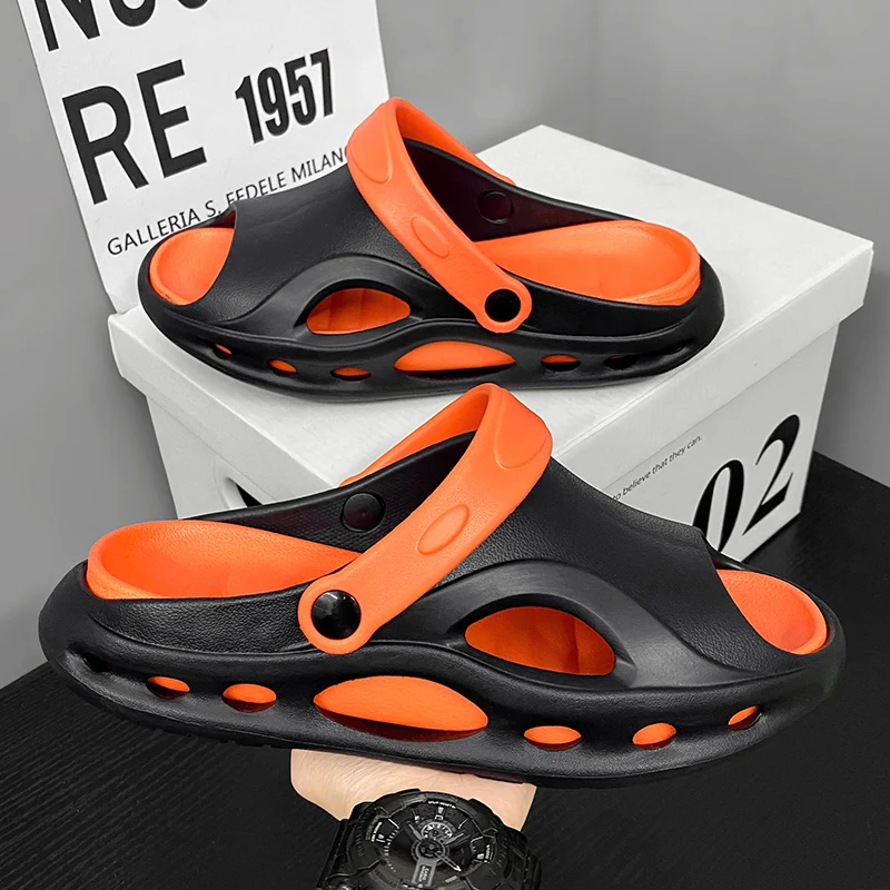 Сандалии мужские из натуральной кожи повседневная Уличная обувь пляжные туфли