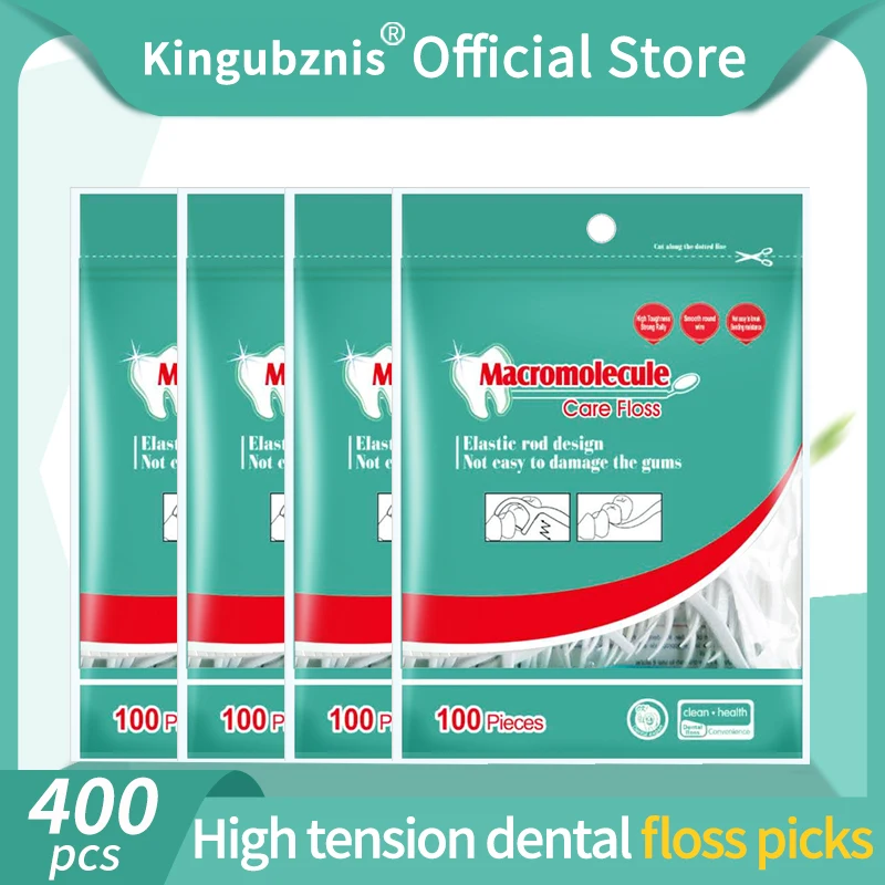 Kingubznis 400 шт. зубная нить ультратонкие зубочистки с нитями чистящие между зубами