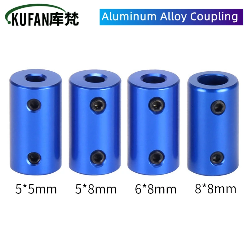 

2PCS Blue Rigid Shaft Coupler Aluminum Alloy Coupling Bore 5mm/8mm Rigid Clamping Coupler Screw for 3D Printing Accessorie Motor