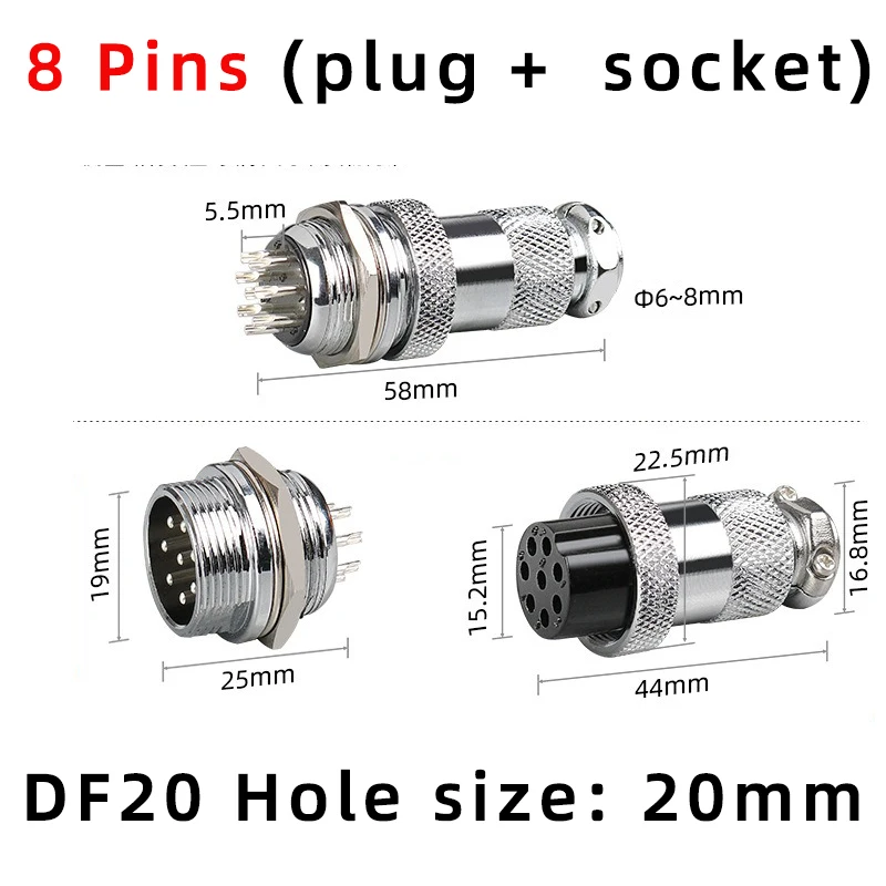 Авиационный разъем GX20 HSIMNENSII