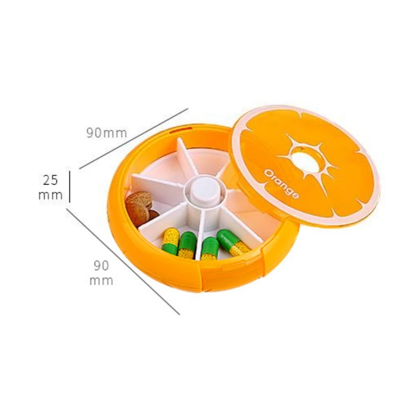 Мини-коробка для таблеток еженедельная коробка вращающаяся органайзер