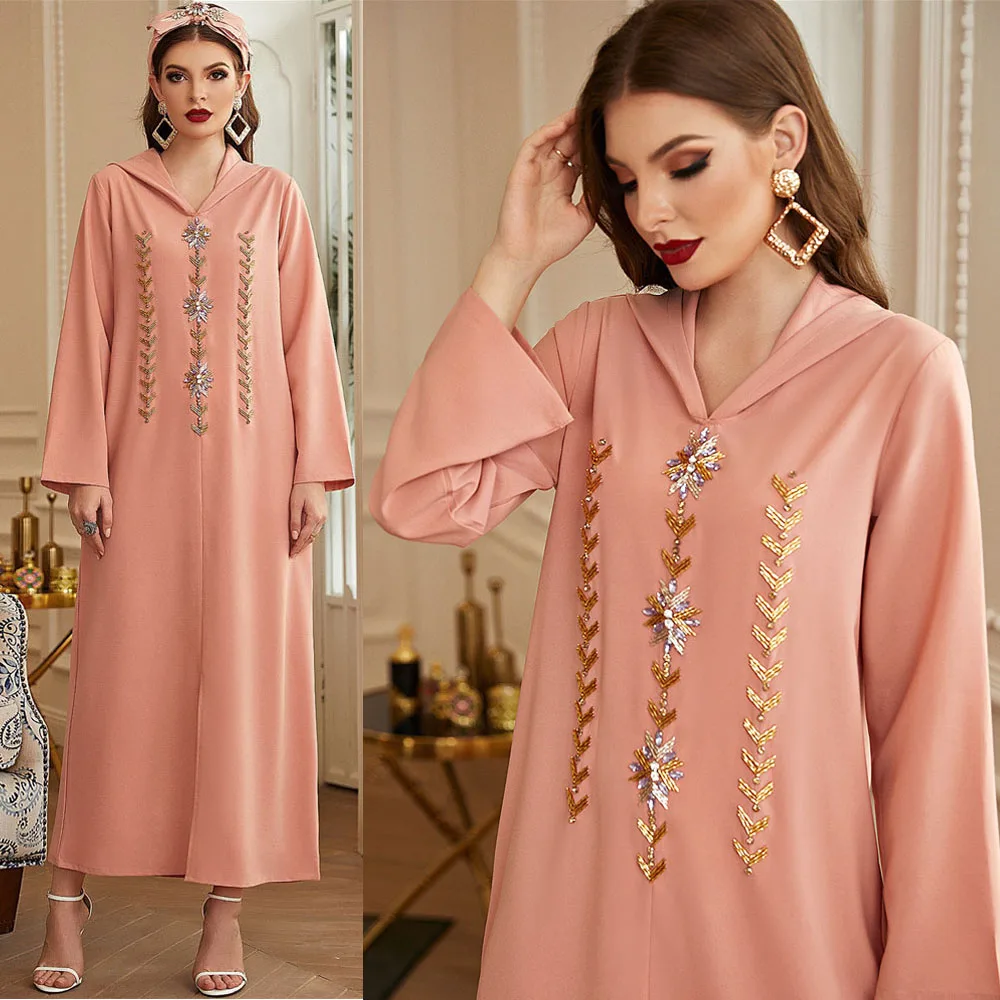 Abaya Дубай, Турция исламский мусульманский арабский длинный хиджаб платье кафтан халат djdjellaba Femme Abaya s для женщин Caftan Marocain