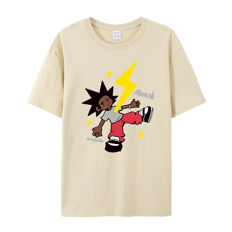 

Men Tshirt Oversized Cotton Short Sleeve Cartoon Summer Harajuku Hip Hop Graphic Streetwear Y2k Tops Vintage Aesthetic Clothing