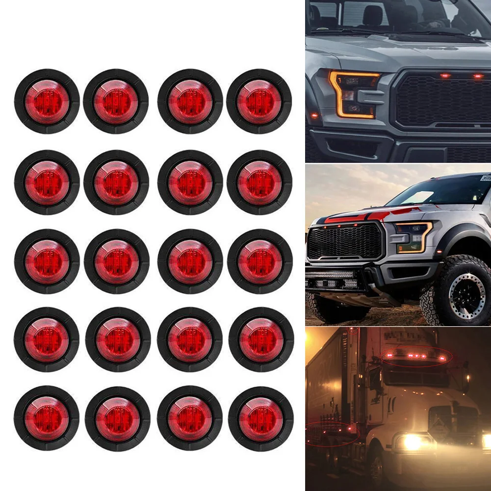 

12V 24V Truck Trailer Lights LED Side Marker Position Lamp Lorry Tractor Clearance Lamps Parking Light Red Hot Sale