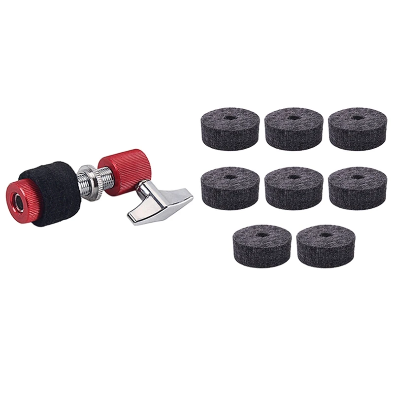 

8Pcs Round Soft Grey Cymbal Stand Felt Washer For Drum With Hi-Hat Clutch For Hi Hat Cymbal Stand Jazz Drum Part