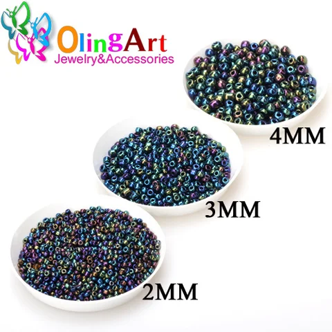 2mm 3mm 4mm Plating Matte Color Crystal Glass Seed Beads for Jewelry Making DIY Earring Necklace Bracelet Charms Handmade