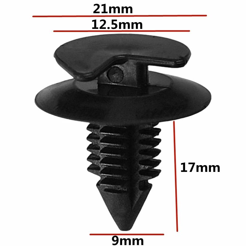 

20 шт. для отверстия 9 мм OEM-стиль, защита дверной панели и зажимы для колесной арки, фиксаторы отделки для Jeep D65