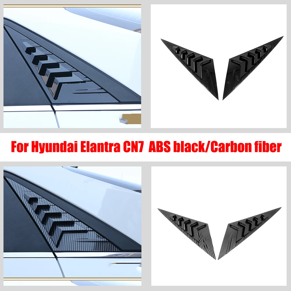 

For Hyundai Elantra CN7 2020 2021 ABS Chrome Car Rear Side Window Louver Vent Cover Trim Shutter Panel Car Styling Accessories