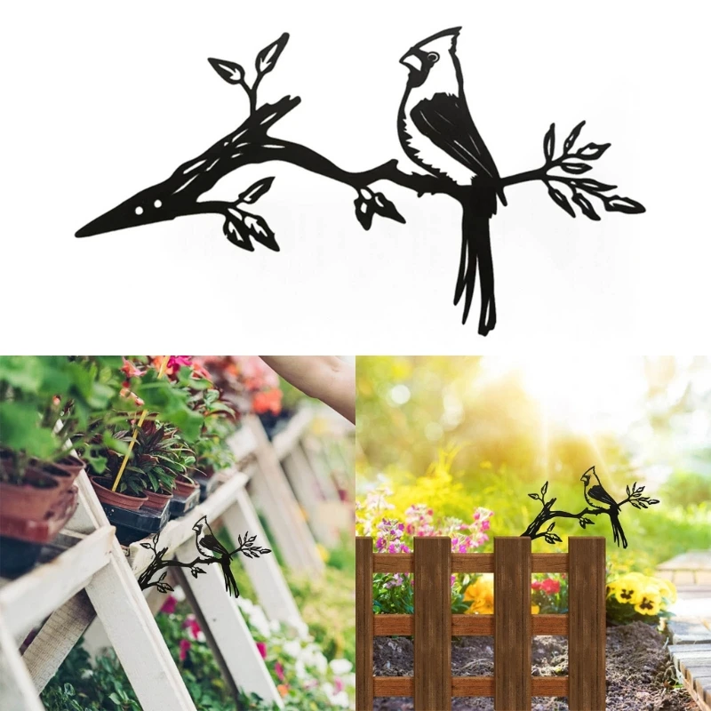 

Bird Standing on Branch Sign Hangable Ornament Model Decoration Accessory