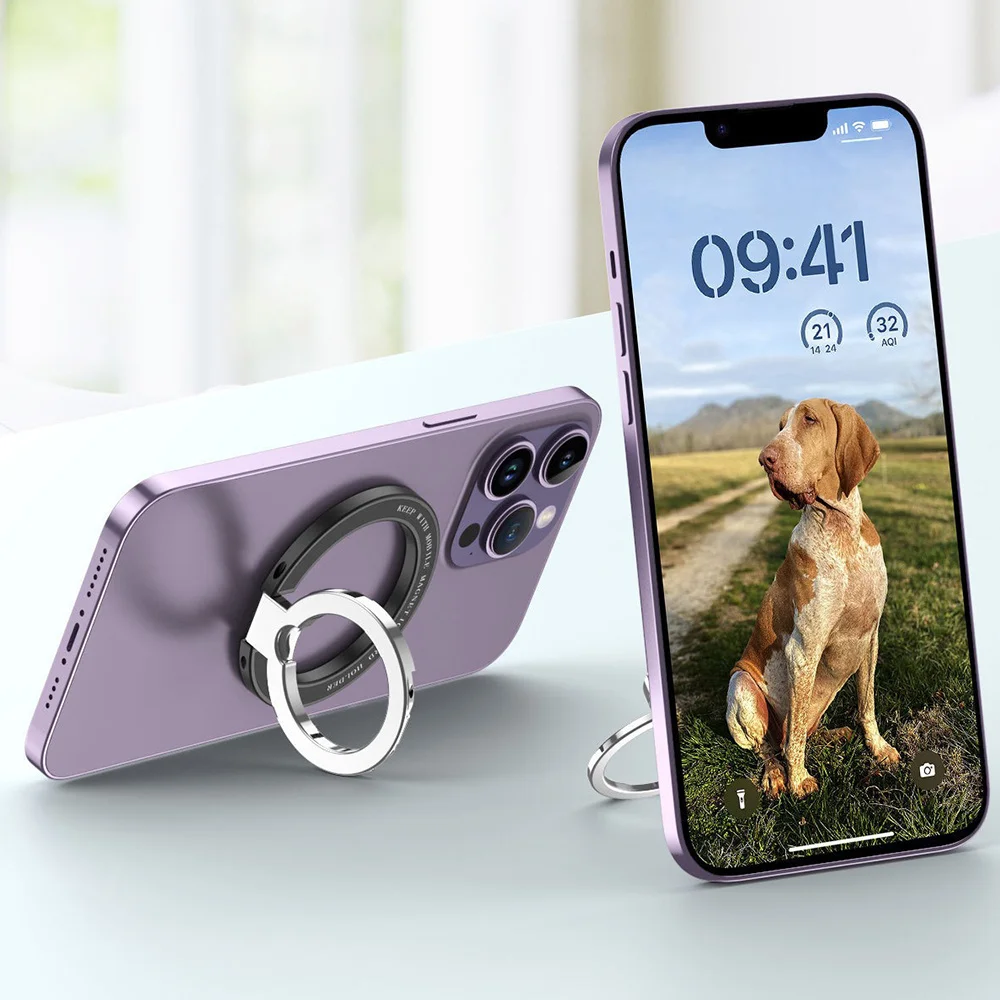 Роскошная магнитная ручка для телефона из сплава iPhone 16 15 Pro Max держатель колец MagSafe