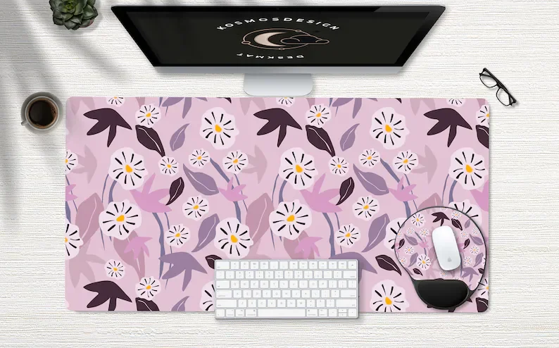 

Boho Desk Mat, Purple Desk Mat, Floral Desk Mat, Nature Desk Mat, Desk Mat, Large Desk Mat, Cute Desk Mat, Cute Desk Pad, Cute M