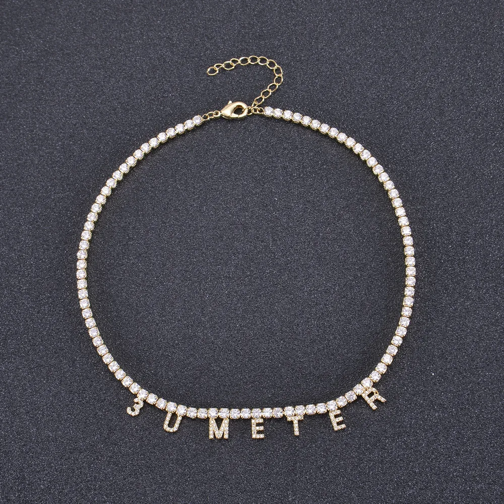 Ожерелье-чокер с надписью Initial 3 метра