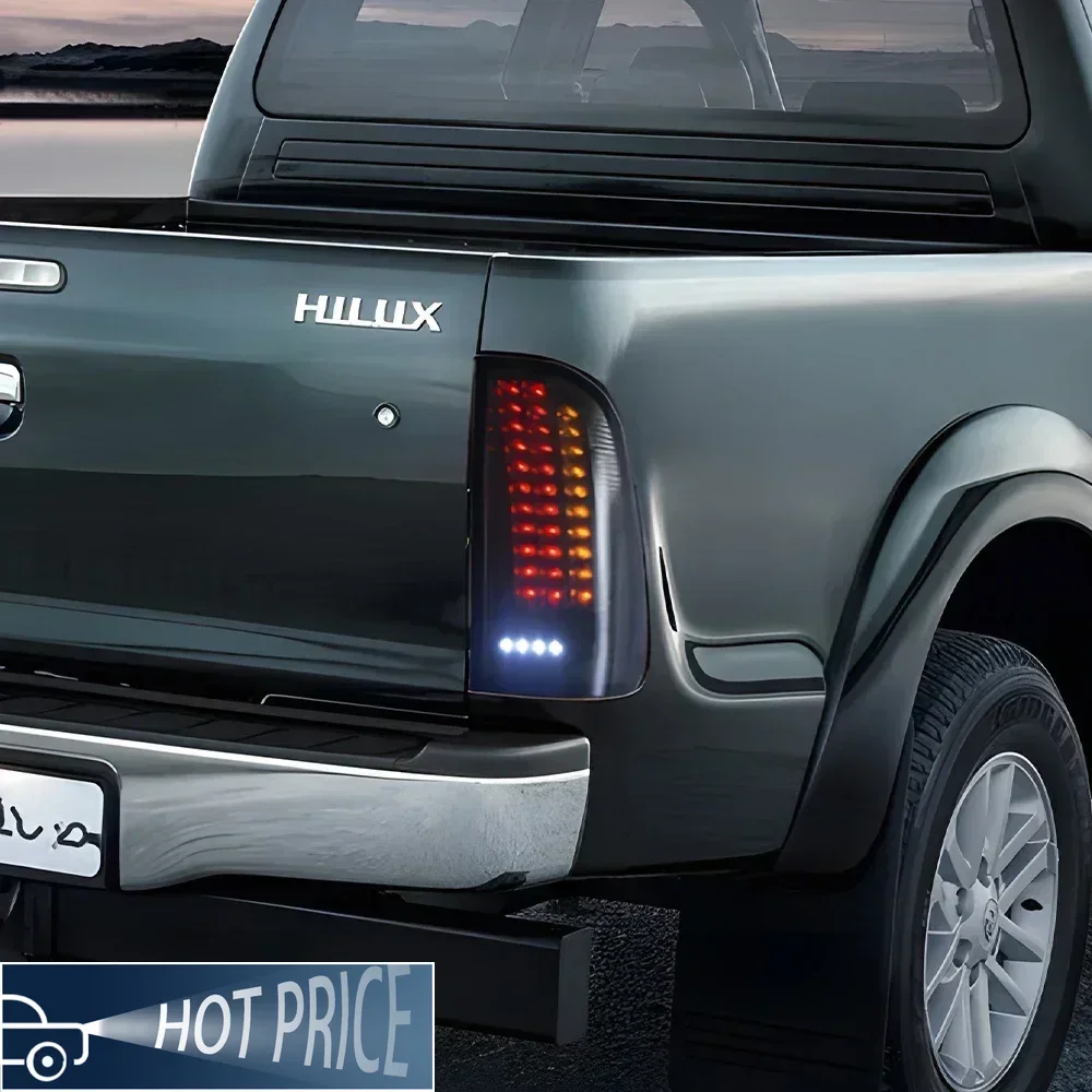 Фото Для Toyota Hilux 2008-2014 светодиодные автомобильные задние фонари, обновленный мигающий сигнальный светильник, инструмент, автомобильные аксессуары, автомобильные задние фонари в сборе №2