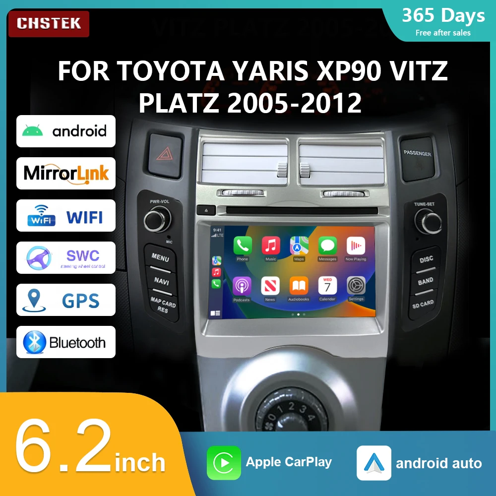 Автомобильный радиоприемник CHSTEK 12 + 256G 360 Carplay мультимедийный плеер для Toyota Yaris XP90
