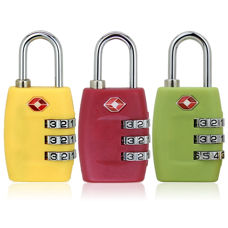 

Password Lock 3 Rows Luggage Suitcase Lock Tsa Approved High Strength Pc Suitcase Baggage Padlock Zinc Alloy Luggage Travel