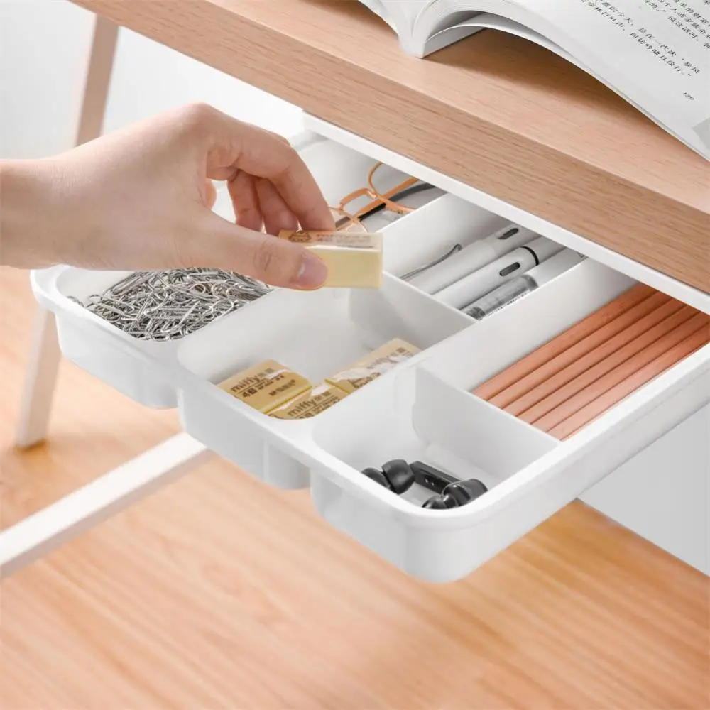 

Partition Sundry Sundry Storage Box Drawer Design Under Table Cabinet Multifunctional Punch-free Organization Storage Hanging