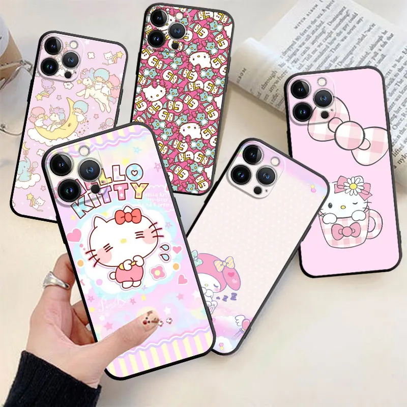 

Sanrio Hello Kitty My Melody Cellular Phone Case For iPhone 14 13 12 11 Pro Max 6 6S 7 8 Plus X XS XR 13 Mini Soft Silicone Case
