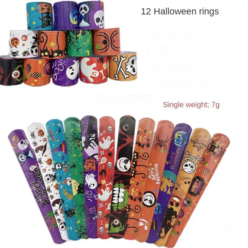 10/5/3/1 шт. Хлопушка круг Хэллоуин Блестящие Блестки поп браслет для Baby Shower День