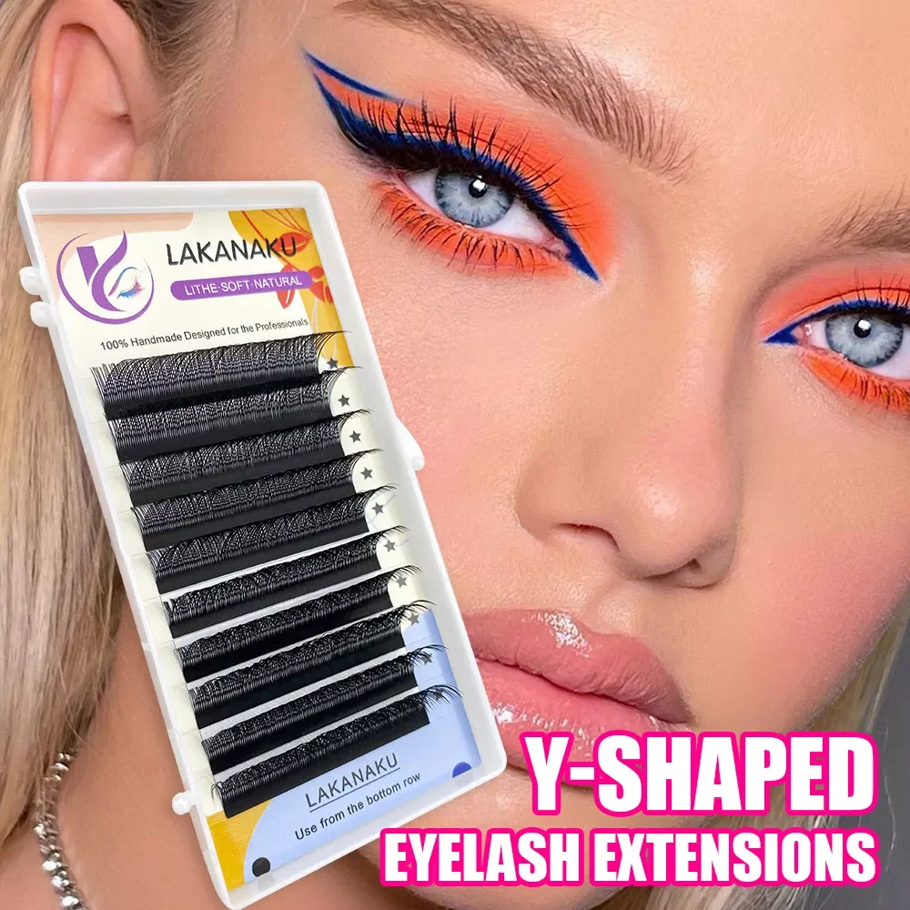 

Lakanaku Y Lashes Cilia And Volume Brazilian False Eyelashes Supplies V Faux Mink Lashes Y Shape Eyelash Extension Makeup