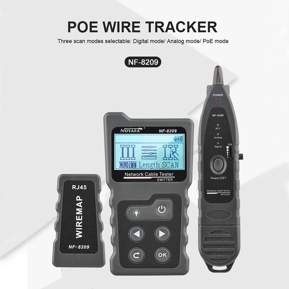 Многофункциональный ЖК-тестер сетевого кабеля трекер проводов проверка PoE