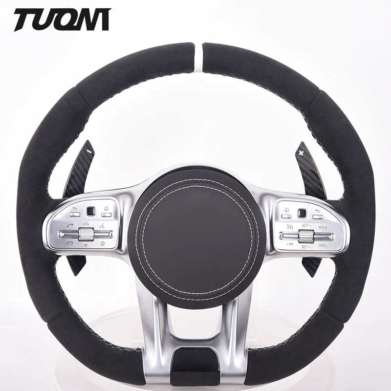 

Custom Full Alcantara Car Steering Wheel For Mercedes Benz Amg Support Old Change To New Model