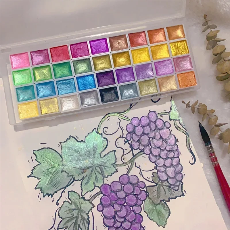 1/2 мл однотонная подпачка фотоэлементный перламутровый акварельный пигмент