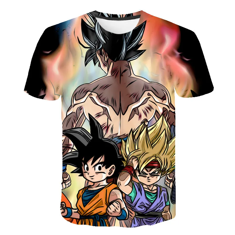 

Детская футболка с драконическим жемчугом Z, детские футболки с 3D принтом для девочек и мальчиков, детские топы, одежда Goku, футболка, одежда