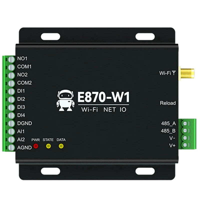 

Аксессуары, контроллер для захвата краев Wi-Fi, IO-контроллер, Ethernet RS485 4DI + 2DO + 2AI E870-W1 TCP/UDP/MQTT Protocol Modbus