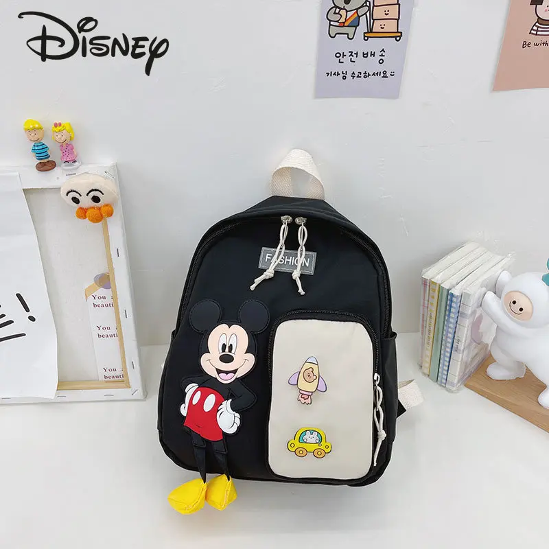 Disney Mickey Cartoon Children's Backpack Fashion Large Capacity Student Schoolbag Multi Functional Storage Casual Backpack