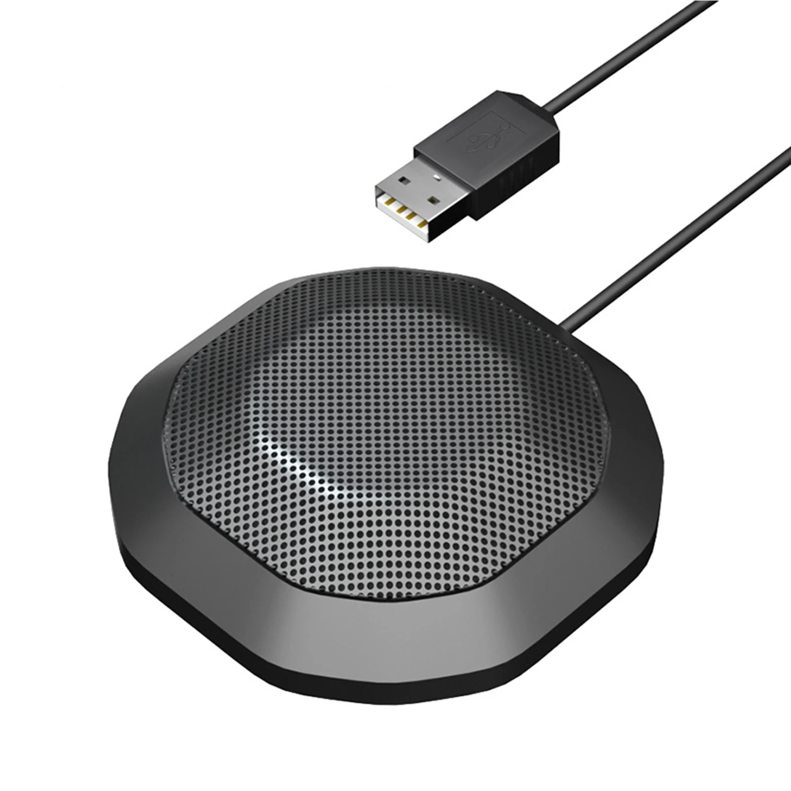 

Portable USB Conference Microphone 360° Omnidirectional Condenser Computer PC Mic with Touch Mute for PC Laptop Video Conference