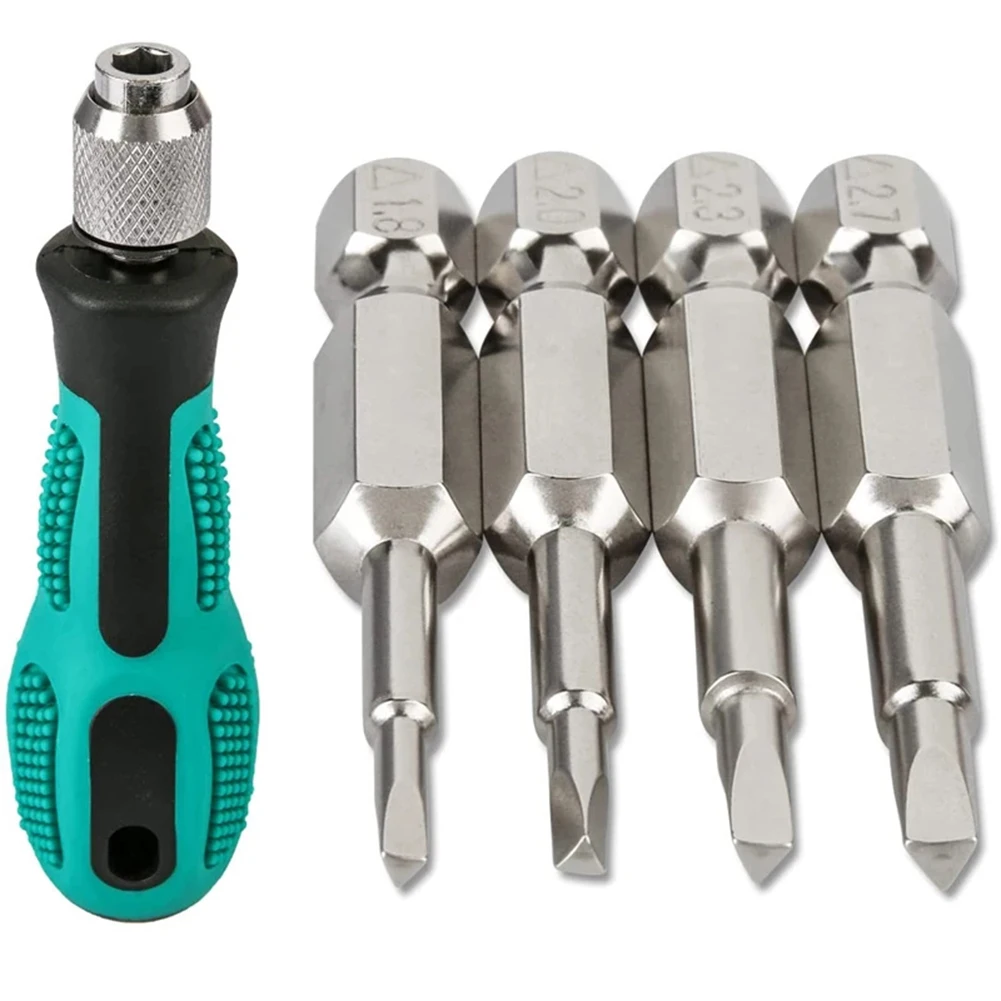 

5 Pcs Magnetic Triangle Head Screwdriver Bit Kit 1/4In Anti Slip Hex Screwdriver For Hand Tools Accessories