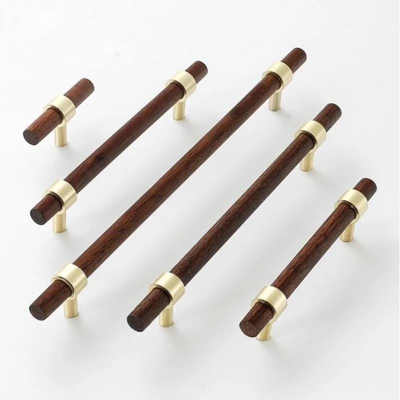 Деревянные ручки для мебели из цинкового сплава кухонного шкафа ручка ящиков