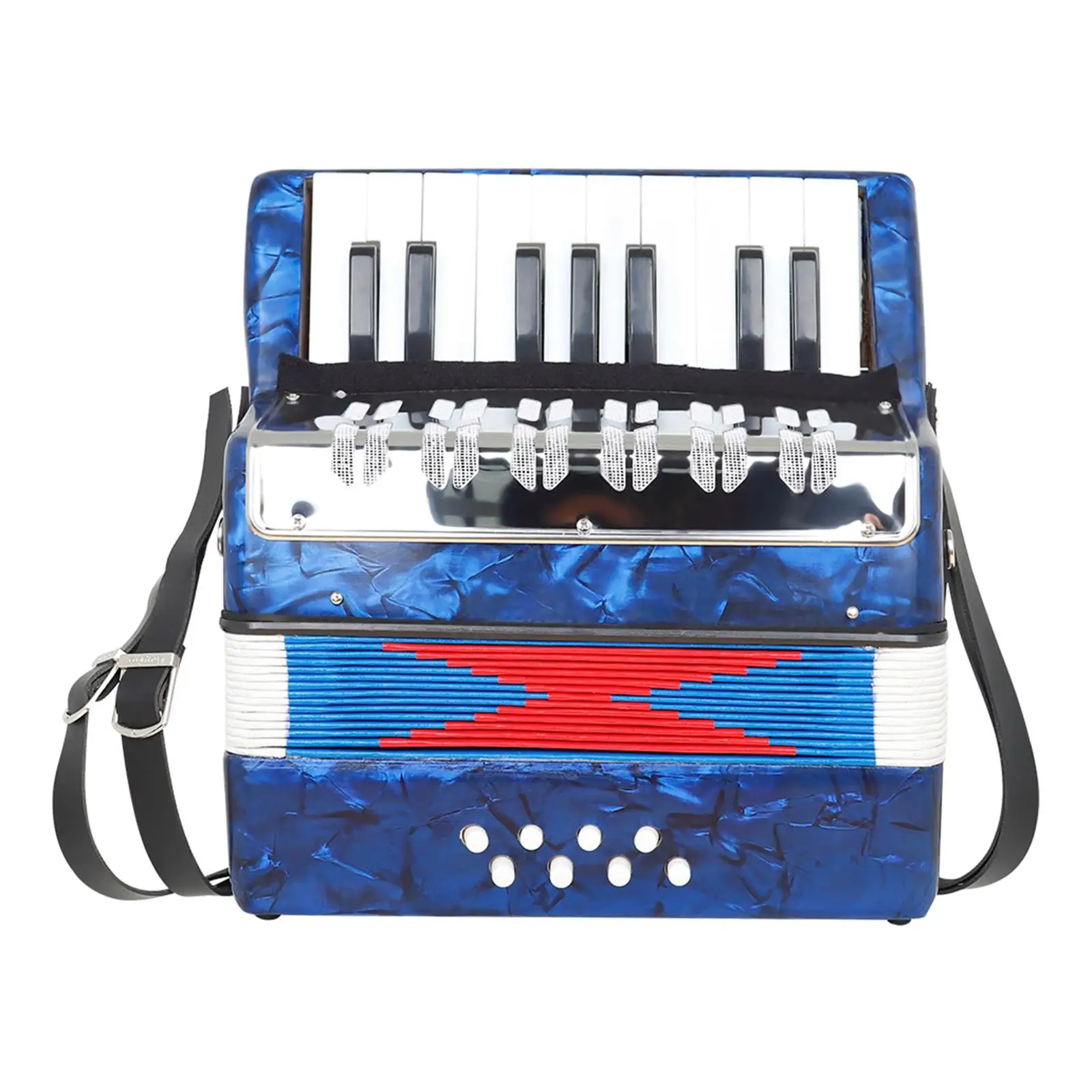 Professional 17 Key 8 Bass Piano Accordion Keyboard Instrument Gifts ABS